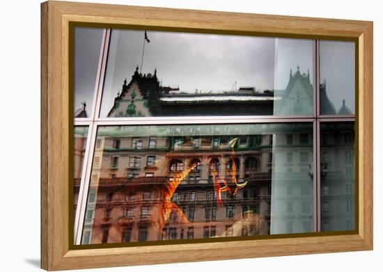 Plaza Hotel Reflection-null-Framed Stretched Canvas