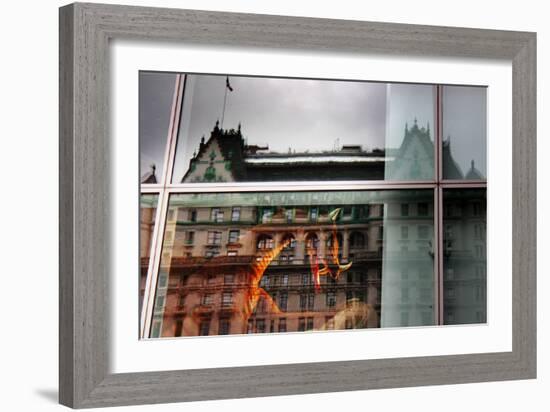 Plaza Hotel Reflection-null-Framed Photo