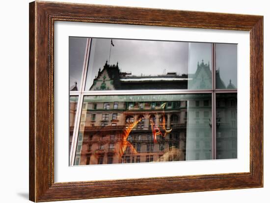 Plaza Hotel Reflection-null-Framed Photo