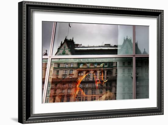 Plaza Hotel Reflection-null-Framed Photo