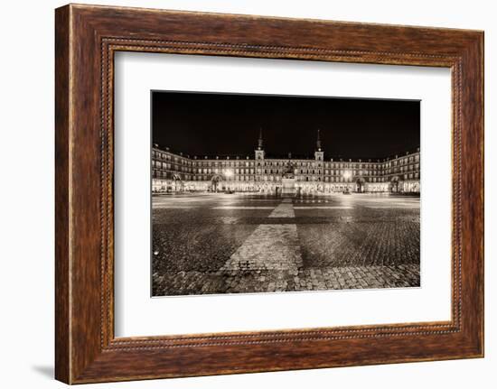 Plaza Mayor After Midnight, Madrid, Spain-George Oze-Framed Photographic Print