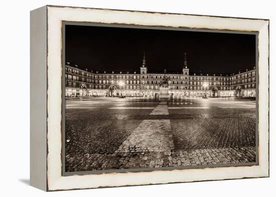 Plaza Mayor After Midnight, Madrid, Spain-George Oze-Framed Premier Image Canvas