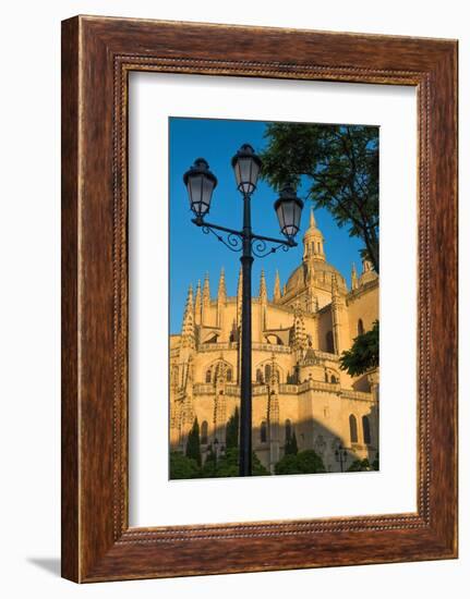 Plaza Mayor and the Imposing Gothic Cathedral of Segovia, Castilla Y Leon, Spain, Europe-Martin Child-Framed Photographic Print