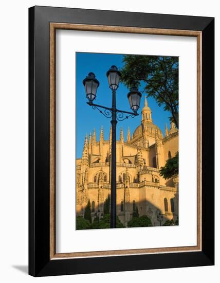 Plaza Mayor and the Imposing Gothic Cathedral of Segovia, Castilla Y Leon, Spain, Europe-Martin Child-Framed Photographic Print