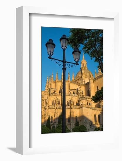 Plaza Mayor and the Imposing Gothic Cathedral of Segovia, Castilla Y Leon, Spain, Europe-Martin Child-Framed Photographic Print