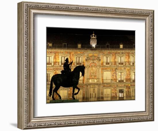 Plaza Mayor by Night, Madrid, Spain-Sergio Pitamitz-Framed Photographic Print