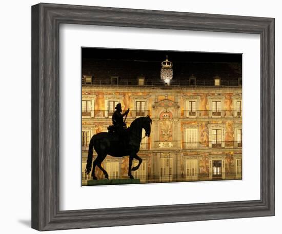 Plaza Mayor by Night, Madrid, Spain-Sergio Pitamitz-Framed Photographic Print