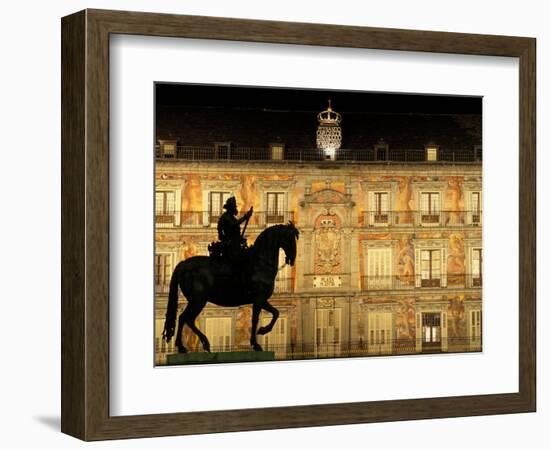 Plaza Mayor by Night, Madrid, Spain-Sergio Pitamitz-Framed Photographic Print