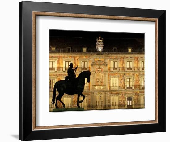 Plaza Mayor by Night, Madrid, Spain-Sergio Pitamitz-Framed Photographic Print