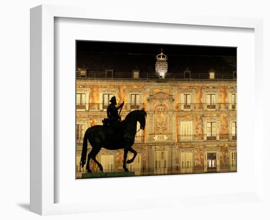 Plaza Mayor by Night, Madrid, Spain-Sergio Pitamitz-Framed Photographic Print