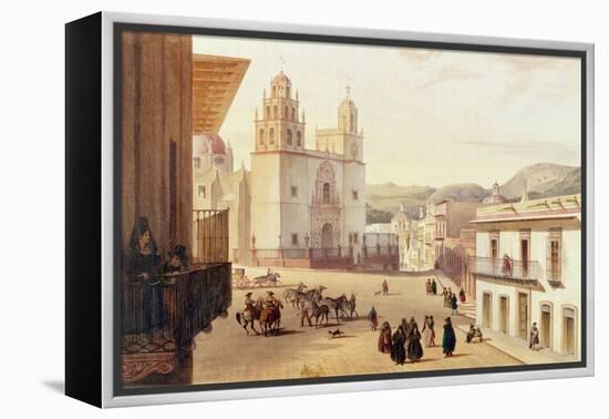 Plaza Mayor De Guonajuato (Coloured Engraving)-Carlos Nebel-Framed Premier Image Canvas