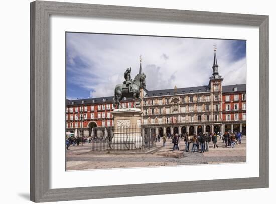 Plaza Mayor in Madrid, Spain, Europe-Julian Elliott-Framed Photographic Print