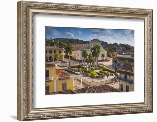 Plaza Mayor Looking Towards Iglesia Parroquial De La Santisima Trinidad (Church of Holy Trinity)-Jane Sweeney-Framed Photographic Print