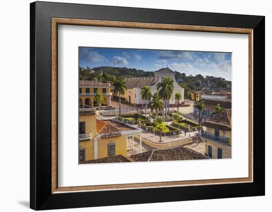 Plaza Mayor Looking Towards Iglesia Parroquial De La Santisima Trinidad (Church of Holy Trinity)-Jane Sweeney-Framed Photographic Print