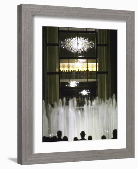 Plaza Outside the New Metropolitan Opera House, Opening Night at Lincoln Center-John Dominis-Framed Photographic Print