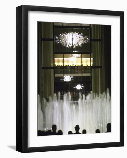 Plaza Outside the New Metropolitan Opera House, Opening Night at Lincoln Center-John Dominis-Framed Photographic Print