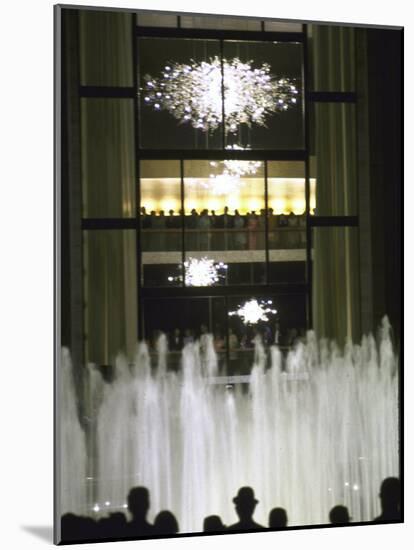 Plaza Outside the New Metropolitan Opera House, Opening Night at Lincoln Center-John Dominis-Mounted Photographic Print