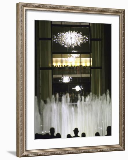 Plaza Outside the New Metropolitan Opera House, Opening Night at Lincoln Center-John Dominis-Framed Photographic Print