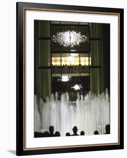 Plaza Outside the New Metropolitan Opera House, Opening Night at Lincoln Center-John Dominis-Framed Photographic Print