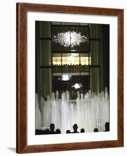 Plaza Outside the New Metropolitan Opera House, Opening Night at Lincoln Center-John Dominis-Framed Photographic Print