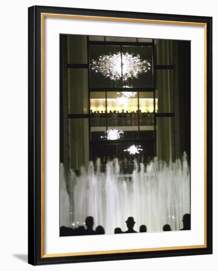 Plaza Outside the New Metropolitan Opera House, Opening Night at Lincoln Center-John Dominis-Framed Photographic Print