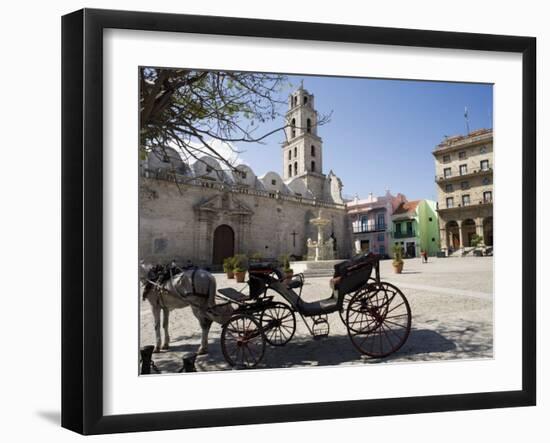 Plaza San Francisco and Basilica Menor De San Francisco De Asis, Old Havana-John Harden-Framed Photographic Print