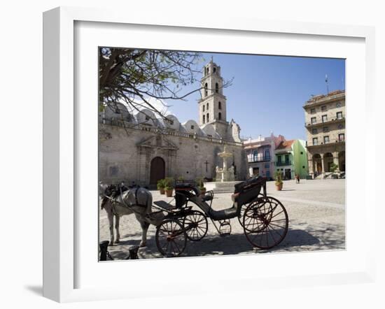 Plaza San Francisco and Basilica Menor De San Francisco De Asis, Old Havana-John Harden-Framed Photographic Print