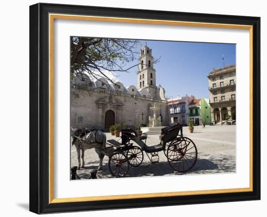 Plaza San Francisco and Basilica Menor De San Francisco De Asis, Old Havana-John Harden-Framed Photographic Print