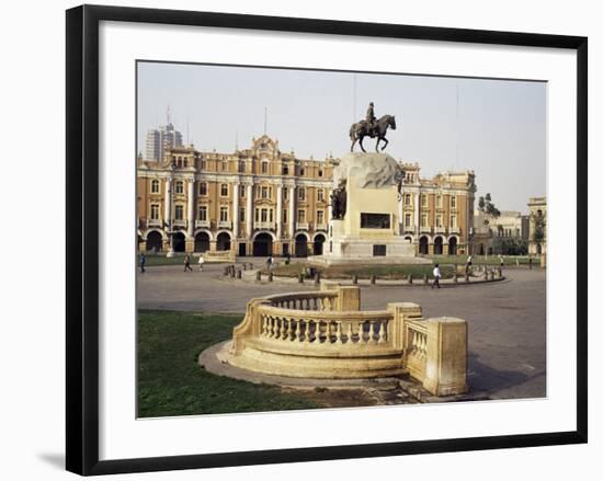 Plaza St. Martin, Lima, Peru, South America-Charles Bowman-Framed Photographic Print