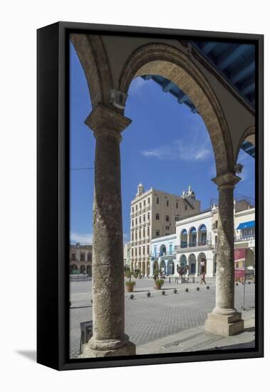 Plaza Vieja, UNESCO World Heritage Site, Havana, Cuba, West Indies, Caribbean, Central America-Angelo Cavalli-Framed Premier Image Canvas
