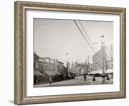 Pleasant St. from Malden Sq., Malden, Mass.-null-Framed Photo