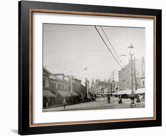 Pleasant St. from Malden Sq., Malden, Mass.-null-Framed Photo