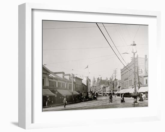 Pleasant St. from Malden Sq., Malden, Mass.-null-Framed Photo