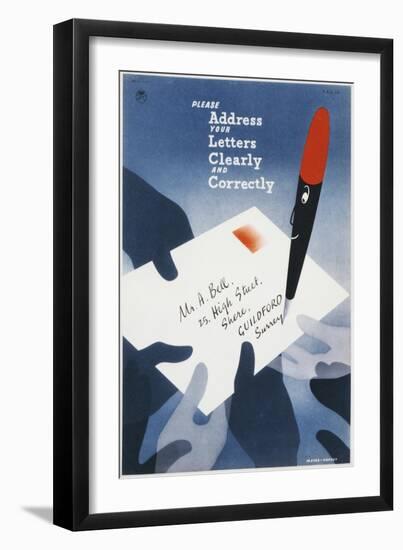 Please Address Your Letters Clearly and Correctly-Mayes-Harvey-Framed Art Print