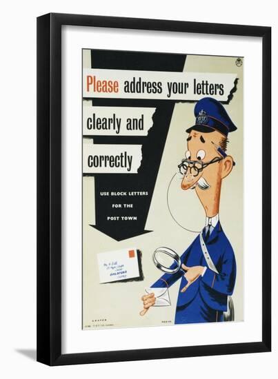 Please Address Your Letters Clearly and Correctly-Peter Laufer-Framed Art Print