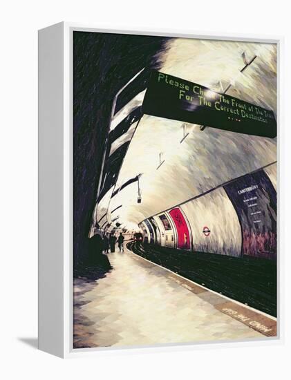 Please Check the Front of the Train... 1998-Ellen Golla-Framed Premier Image Canvas