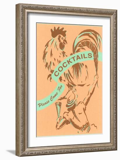 Please Come for Cocktails-null-Framed Art Print