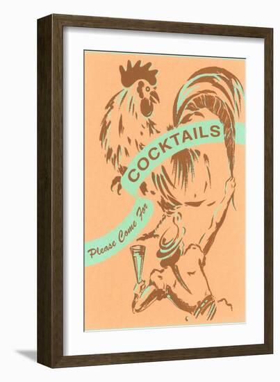 Please Come for Cocktails-null-Framed Art Print