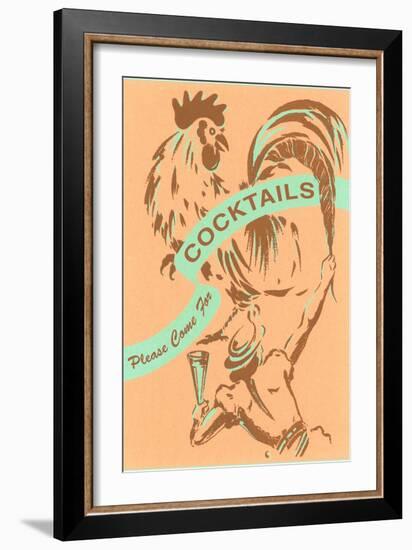 Please Come for Cocktails-null-Framed Art Print