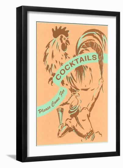 Please Come for Cocktails-null-Framed Art Print