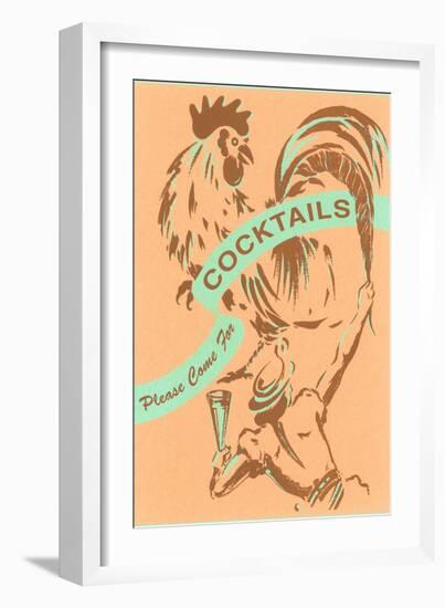 Please Come for Cocktails-null-Framed Art Print