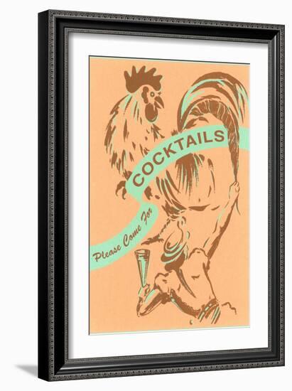 Please Come for Cocktails-null-Framed Art Print