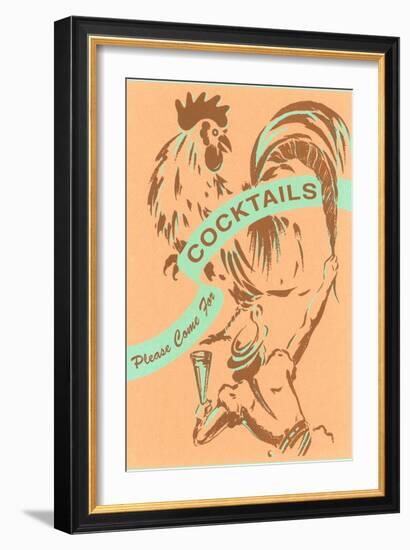 Please Come for Cocktails-null-Framed Art Print