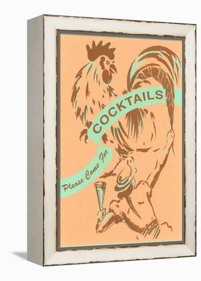 Please Come for Cocktails-null-Framed Stretched Canvas