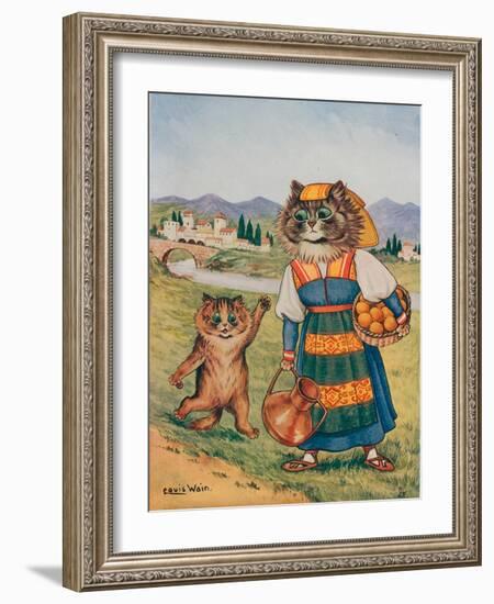 Please, I Want an Orange-Louis Wain-Framed Giclee Print