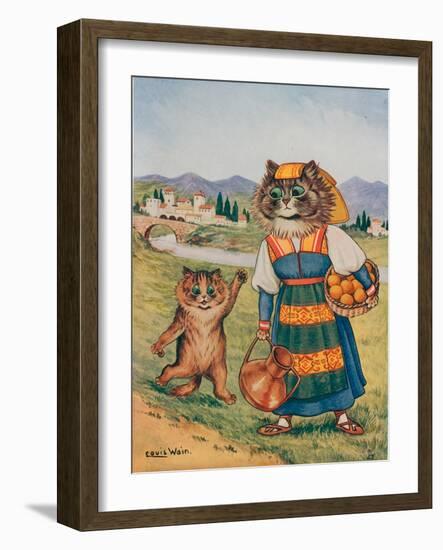 Please, I Want an Orange-Louis Wain-Framed Giclee Print