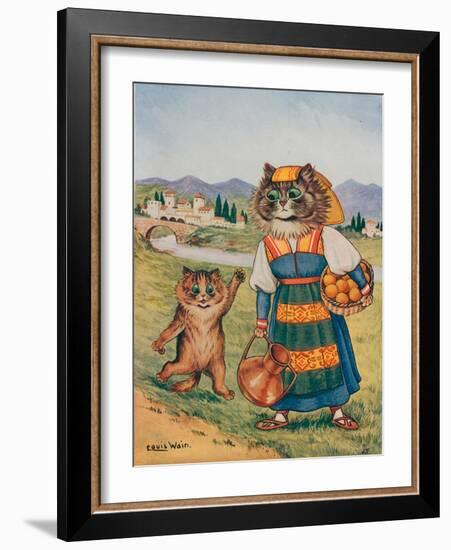 Please, I Want an Orange-Louis Wain-Framed Giclee Print