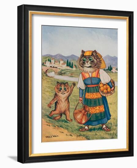 Please, I Want an Orange-Louis Wain-Framed Giclee Print