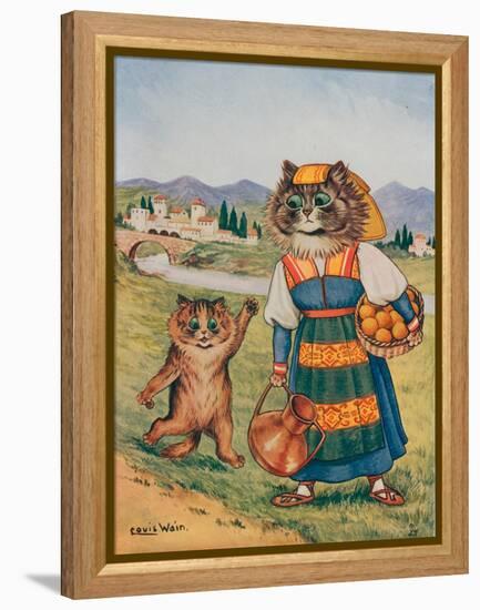 Please, I Want an Orange-Louis Wain-Framed Premier Image Canvas