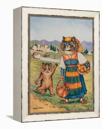 Please, I Want an Orange-Louis Wain-Framed Premier Image Canvas